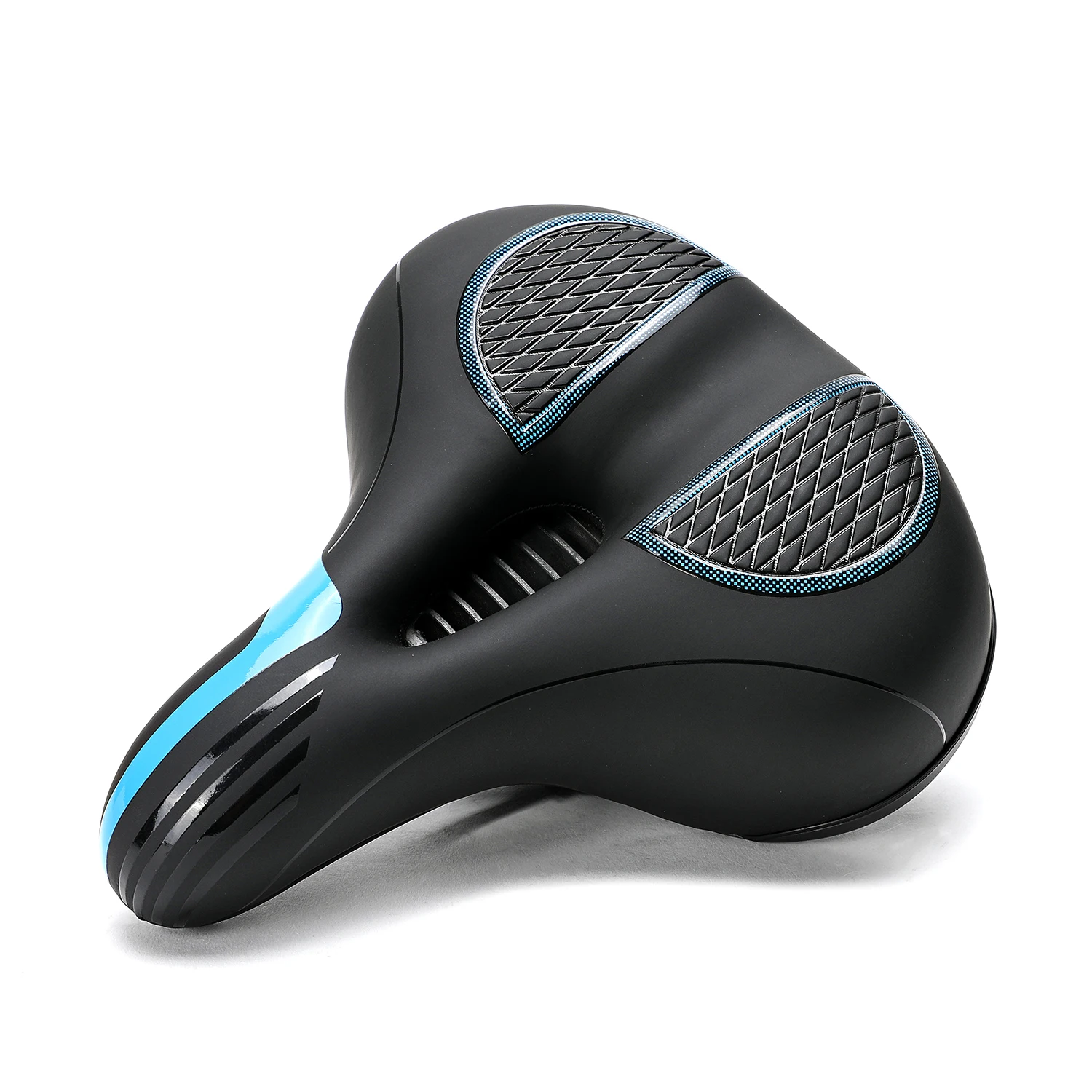 Велосипедное седло из ПУ кожи амортизирующее Сиденье для мужчин и женщин 3D