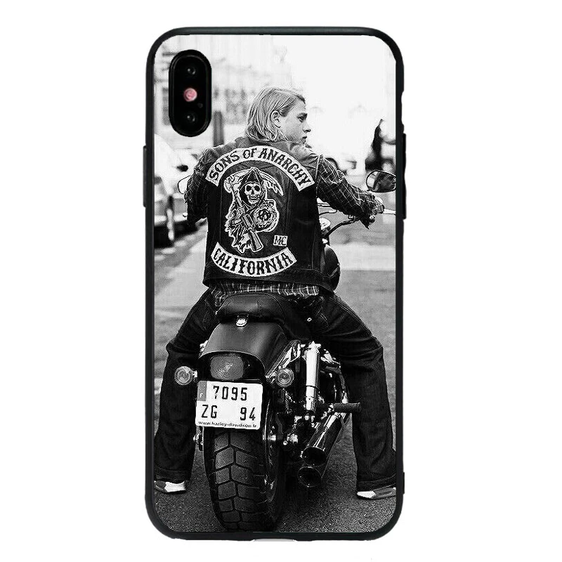 Мягкий чехол для телефона из ТПУ с изображением американских ТВ сынов анархий