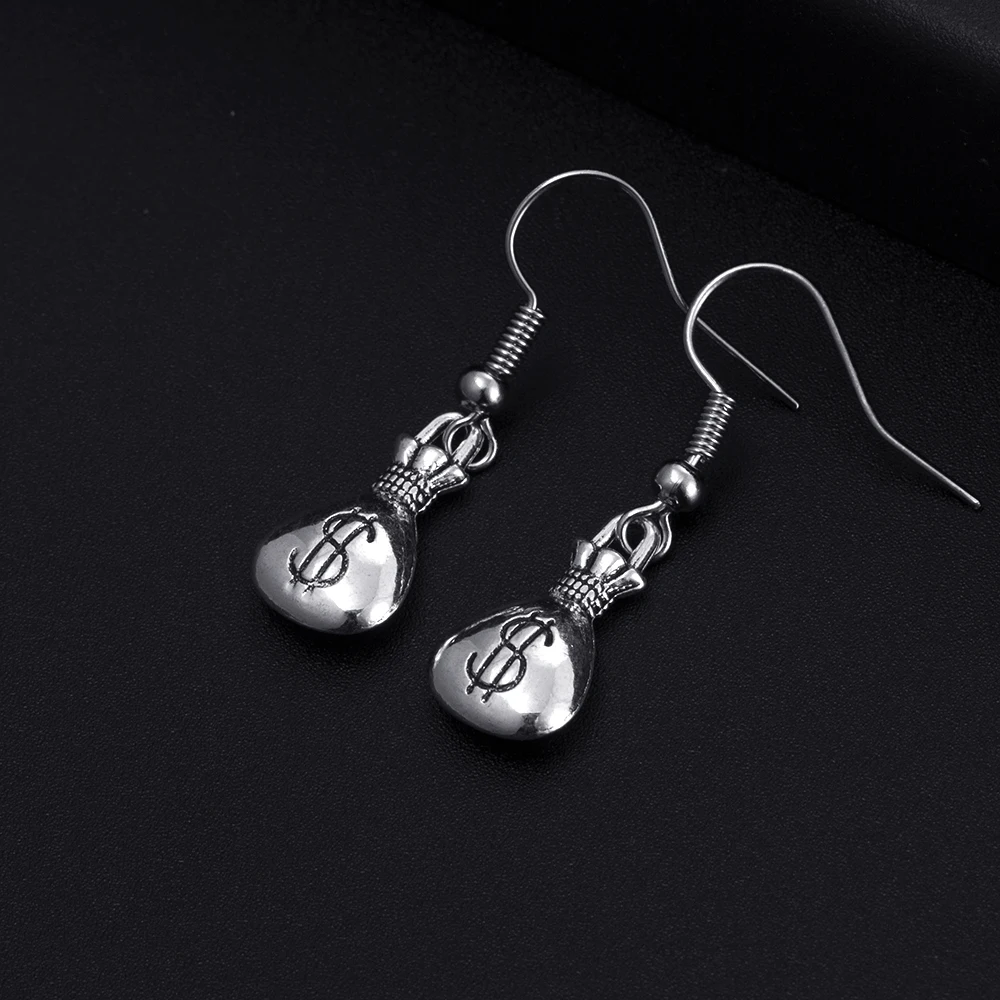 Модные Винтажные серьги-подвески в форме сумочки с покрытием антикварного цвета