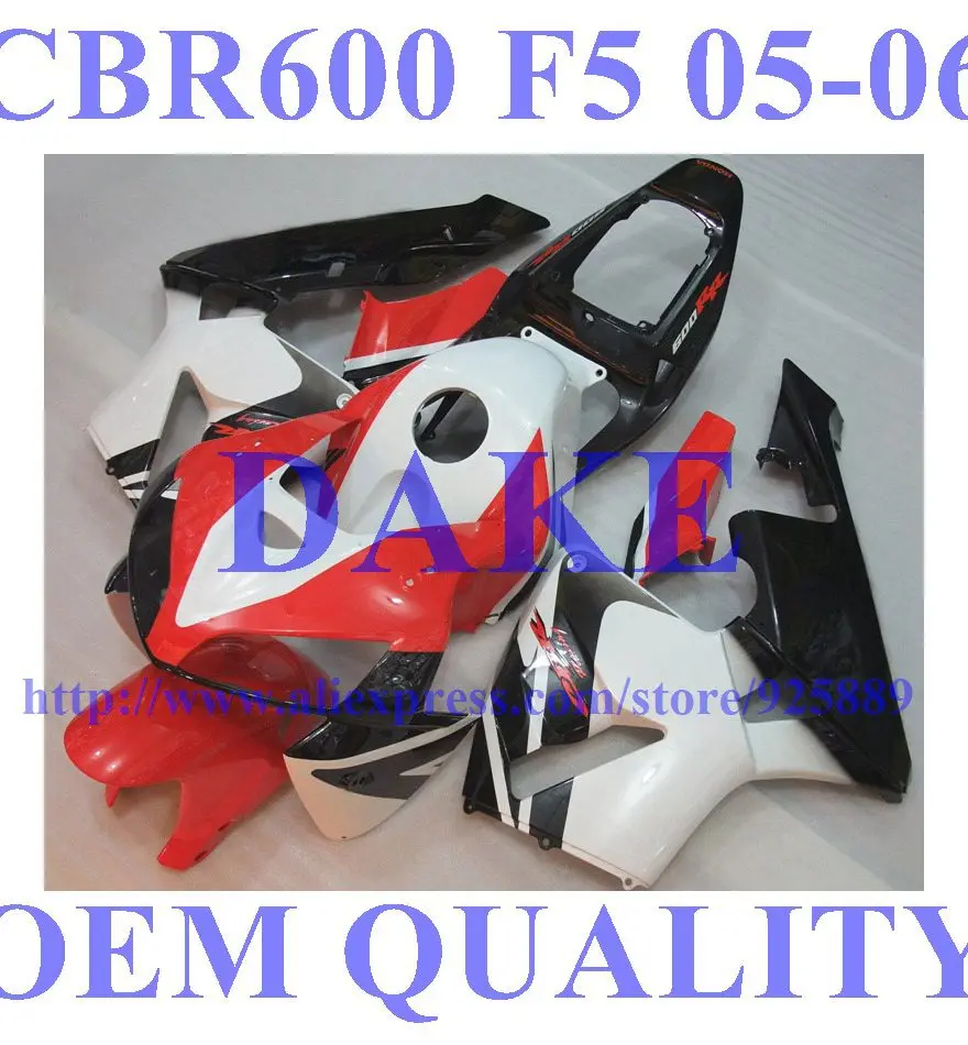 

DAKE + Injcetion mold fairing kit for #33e2 HONDA CBR600RR 05 06 F5 CBR600 RR 2005 2006 ABS fairing parts red white black