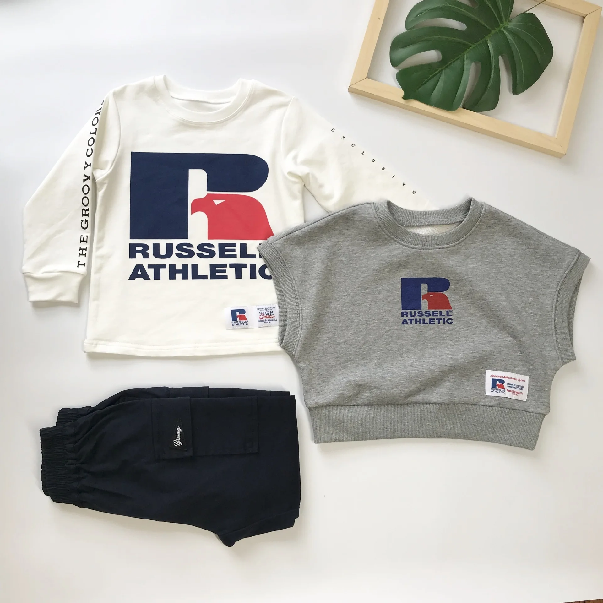 2019 г. Осенний костюм для детского сада футболка с длинными рукавами мальчиков и