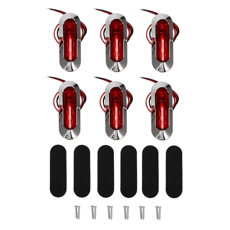 Marine Boat Light Cockpit Decoration Light Boat Navigation Light for Boat Yacht Fishing Pontoon Kayak 12V 24V 6Pcs