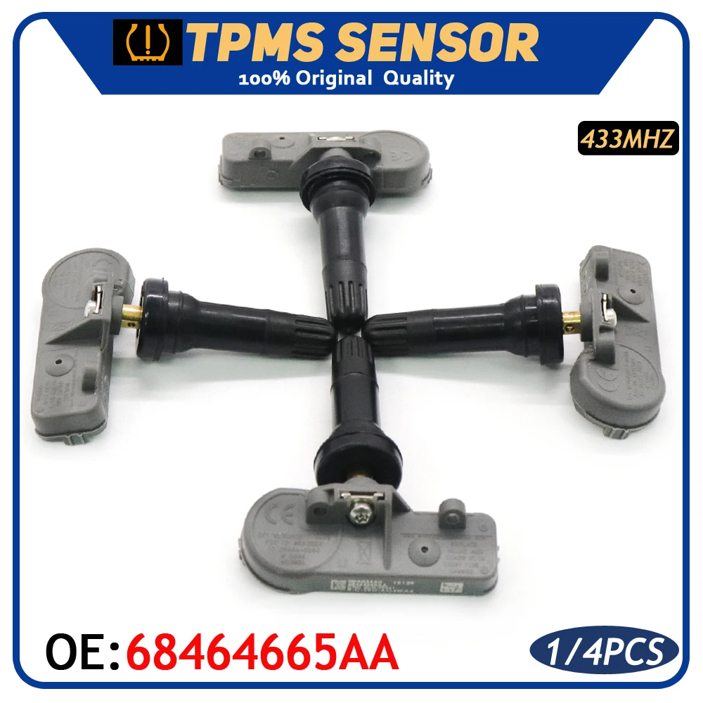 Автомобильный TPMS датчик давления в шинах 684665aa 433 МГц для Jeep Gladiator 2019-2027 684665ab