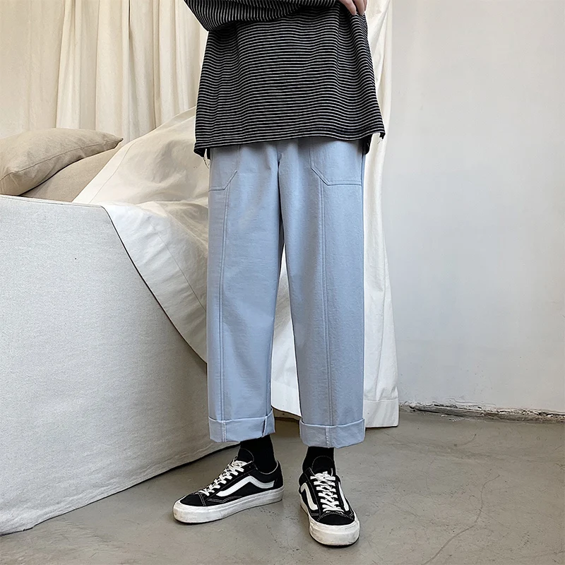 2019 мужские модные хлопковые повседневные штаны свободные для отдыха 6 цветов