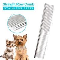 stainless steel dog cat comb straight row comb anti static pet hair trimmer combs hair removal cleaning beauty tool pet supplies