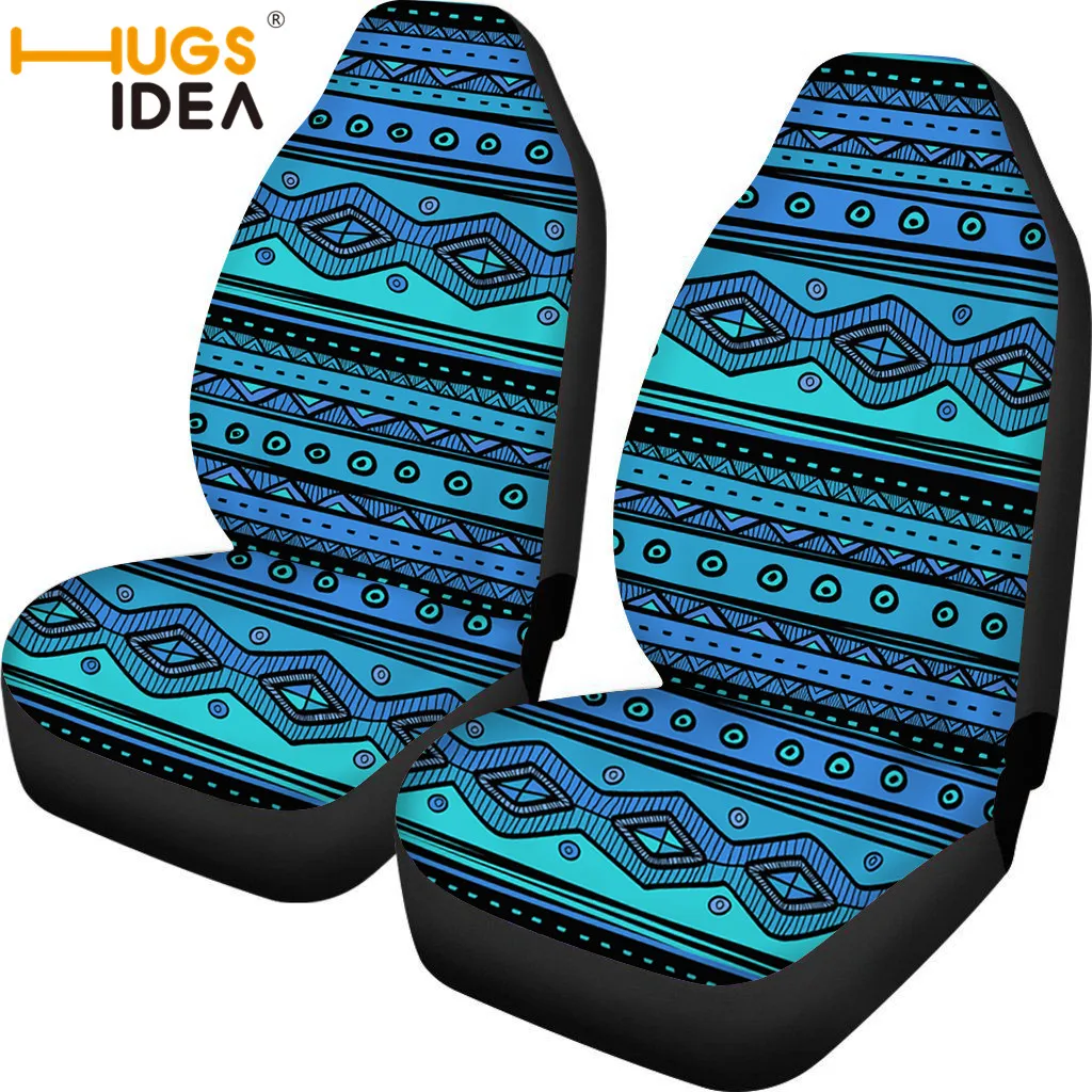 

HUGSIDEA Tribal Indians Aztec Print Car Seat Cover Auto Protector Case Anti Dirty Sheet Front Vehicle Seat Cover 2pcs/set