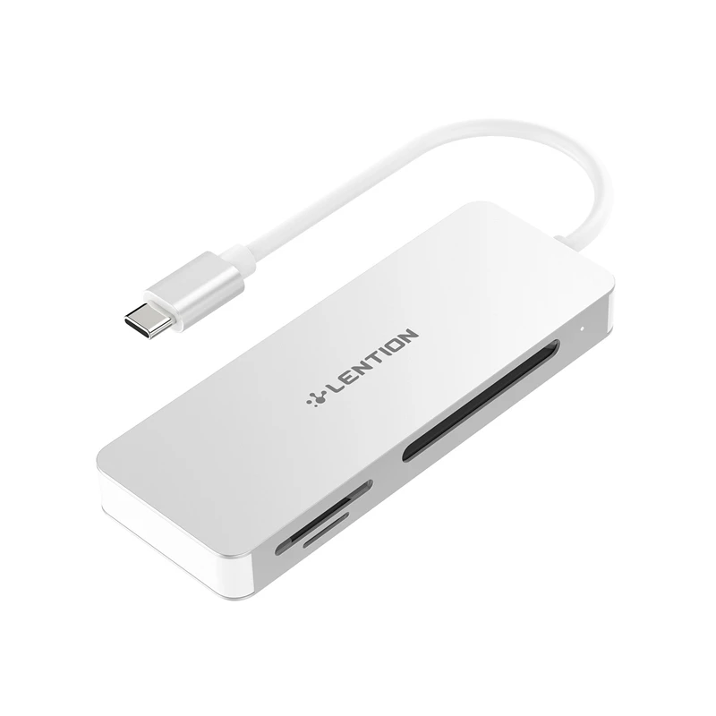 

Устройство для чтения карт памяти LENTION USB C на SD/Micro-SD/CF, адаптер карт памяти типа C для Pro 16 (Порт Thunderbolt 3), Air 13