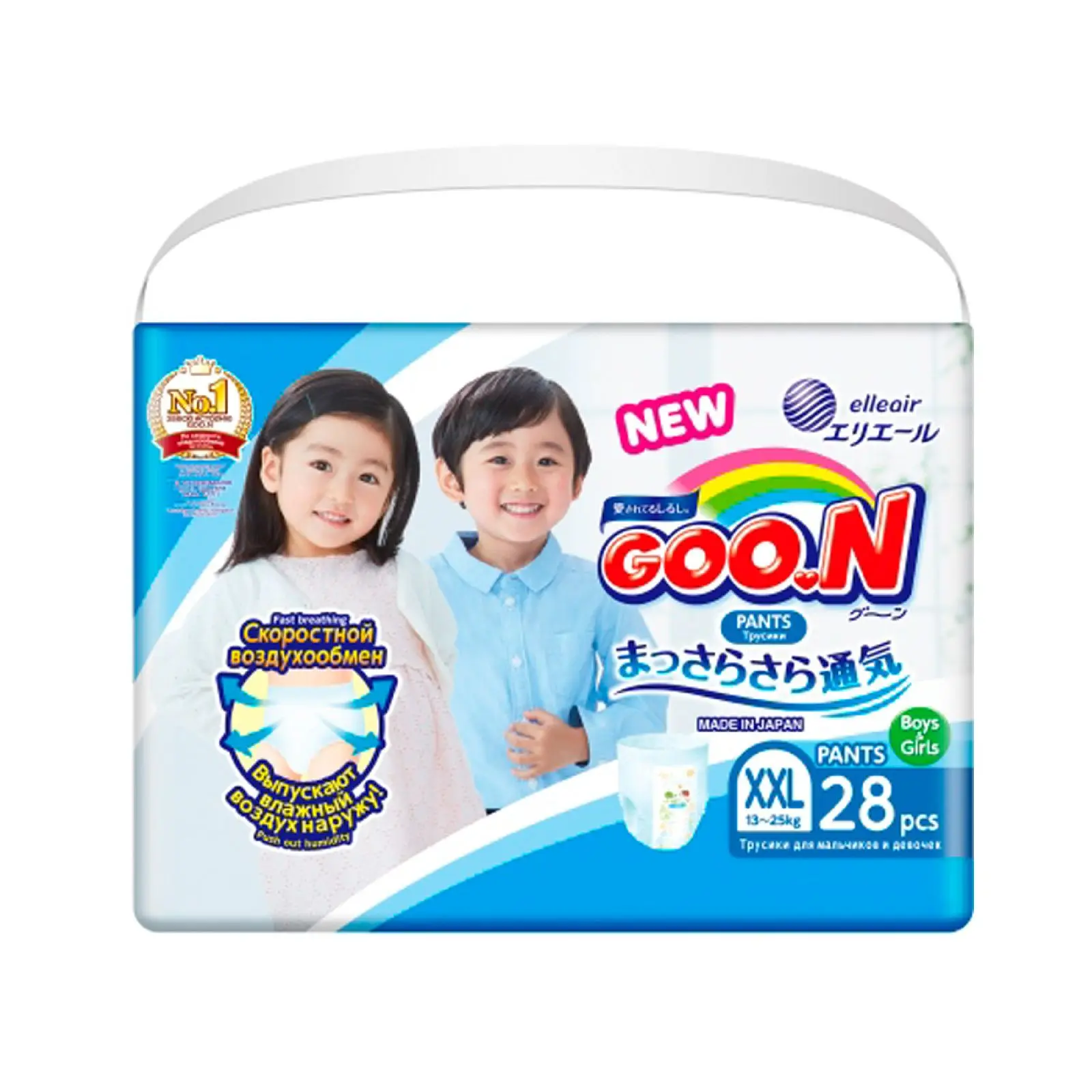 Подгузники-трусики GOO.N унисекс XXL (13-25 кг) 28 шт. | Мать и ребенок