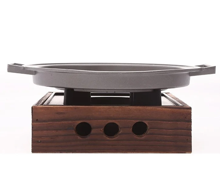 Портативная чугунная мини гриль для барбекю bbg грили Настольная печь teppanyaki отеля