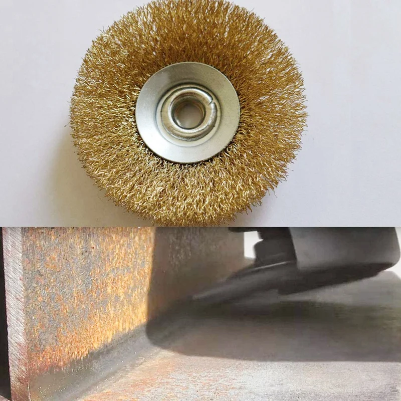 

3Pcs Wire Brush for Angle Grinder,100mm Twist Knot Wire Brush+100mm Brassed Crimp Cup+115mm Crimp Bevel Brush,M14 Thread