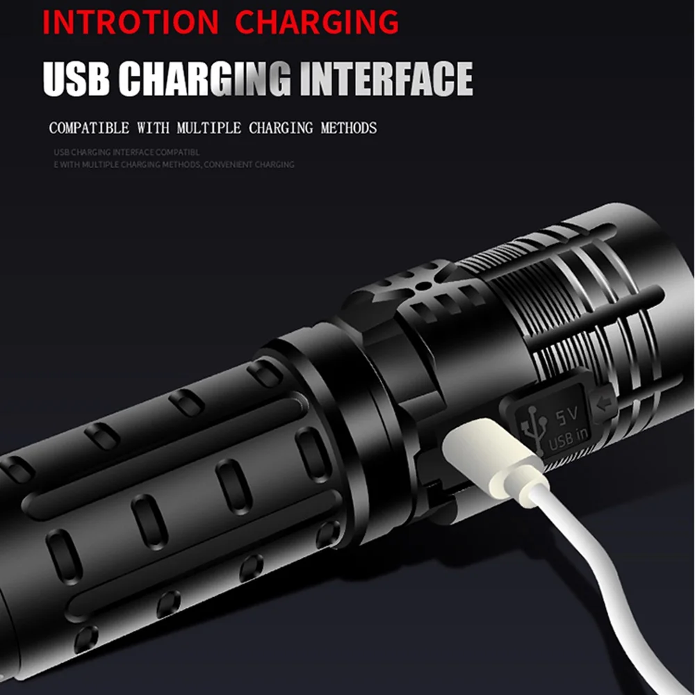 Тактический фонарь Alonefire H47 XHP70 высокой мощности перезаряжаемый светодиодный