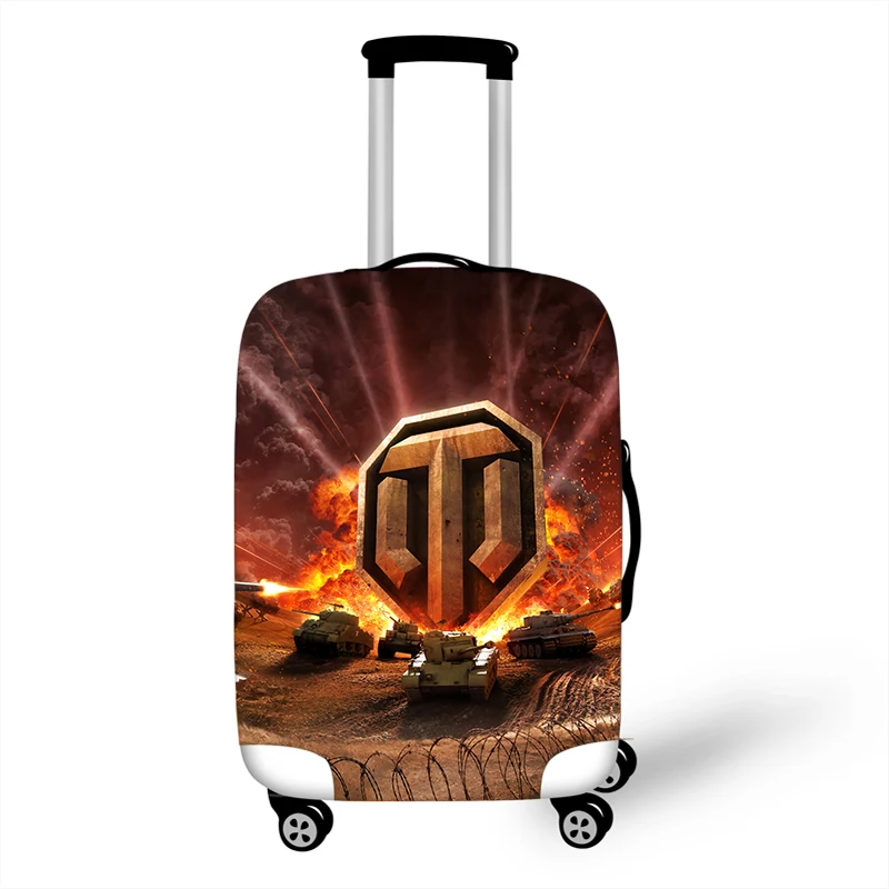 18-32 Inch Game World Of Tanks Elastic Thicken Luggage Suitcase Protective Cover Protect Dust Bag Case Cartoon Travel Cover