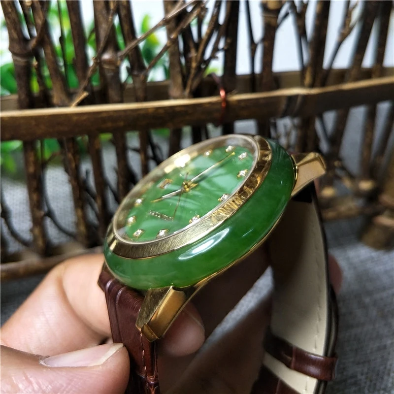 Hetian jade часы нефритовые механические Xinjiang натуральные мужские чтобы отправить