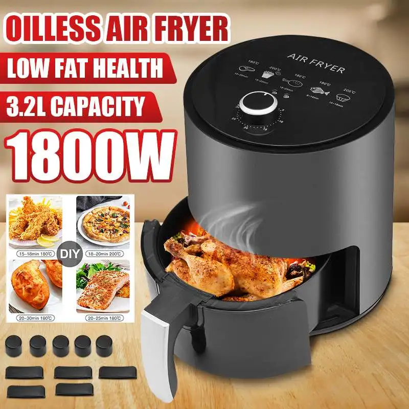

3.2L Smart Electric Air Fryer Oven 360 Degree Baking Deep Fryer Without Oil Home Cooking Electric Deep Fryer French Fries Cooker