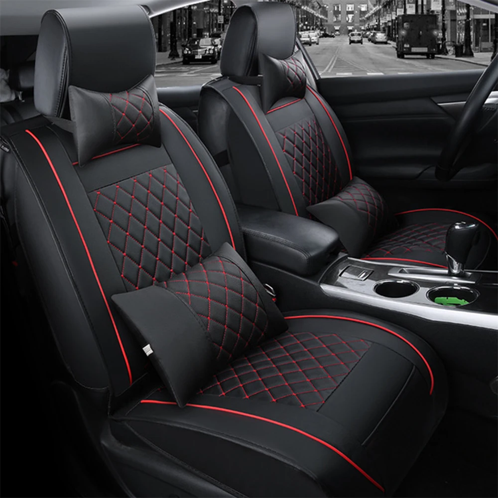 

Ins black blue car seat cover For mitsubishi lancer x outlander xl 3 space star grandis pajero 4 sport carisma l200 accessories