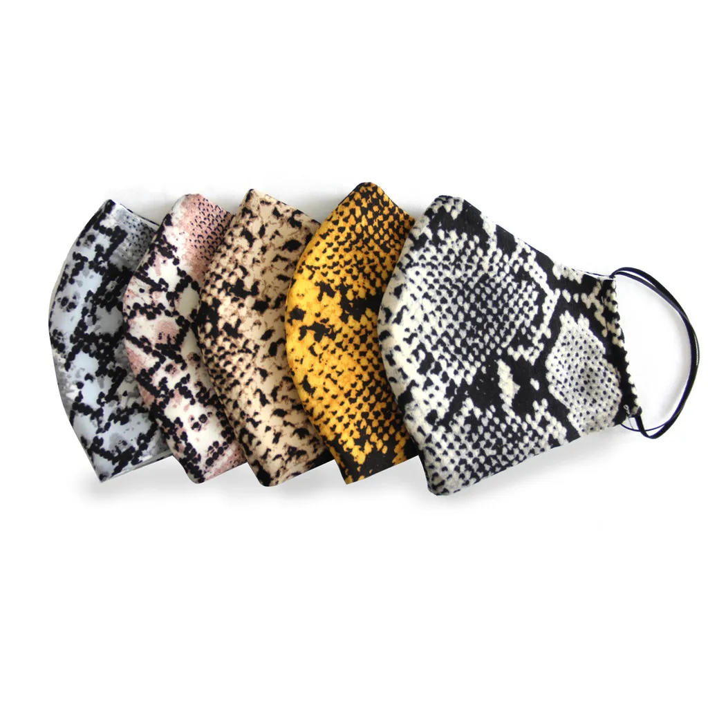 

1pcs Mouth Masks Adults Leopard snakeskin printed Windproof Adjustable Face Mascarillas Face Shield Masque Facial Mask Drop Ship