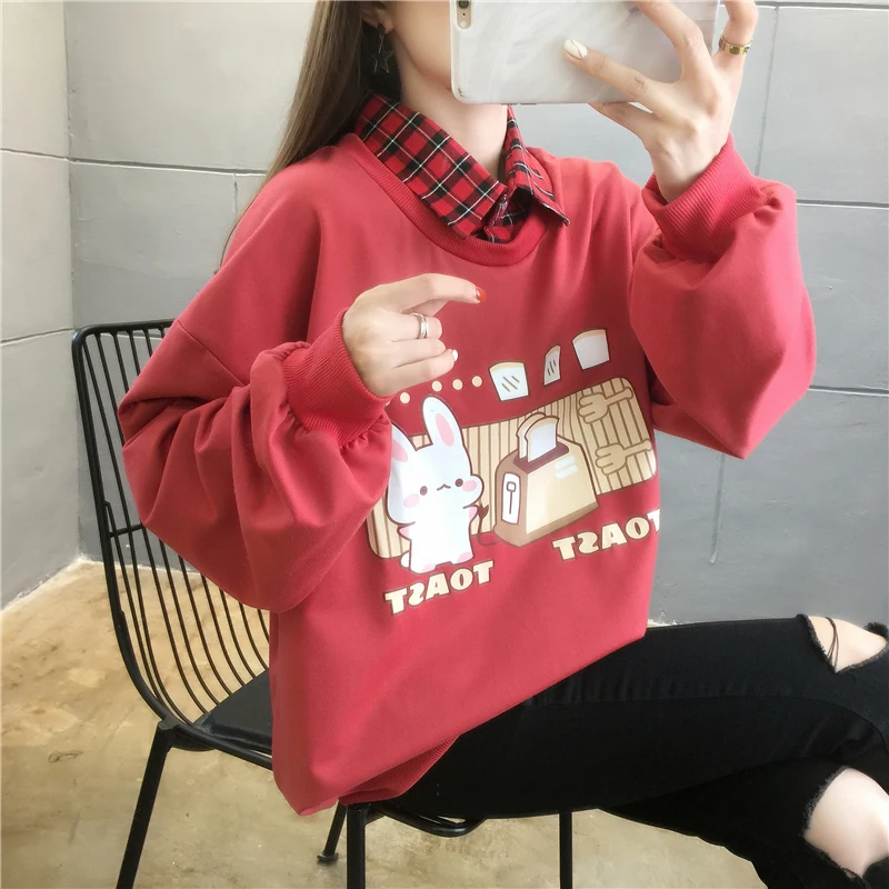

2021 real shot autumn loose thin casual long-sleeved women's shirt plaid collar women's T-shirt