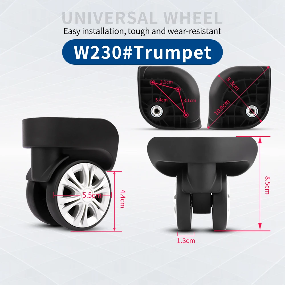 TANGYIPIN Red Eogle L - Y Wheels Suitcase Replace Trolley Travel Accessories Universal Wheel Load Heavy Duty Non-Slip Durable