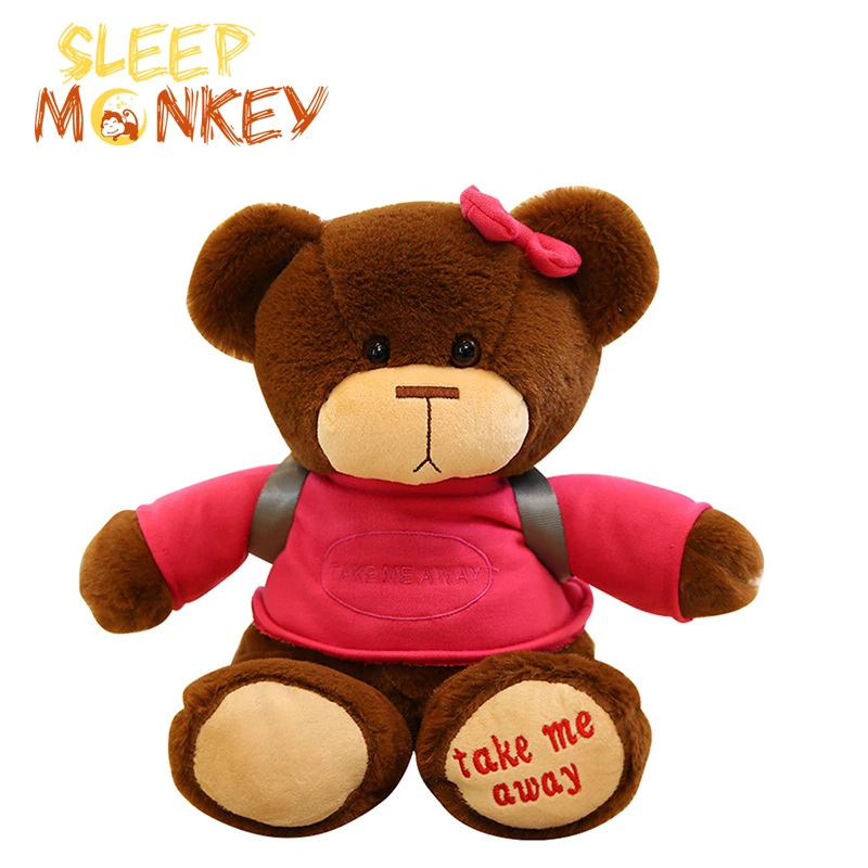 Высокое качество игрушка рюкзак медведь плюшевый плюшевые игрушки мягкие