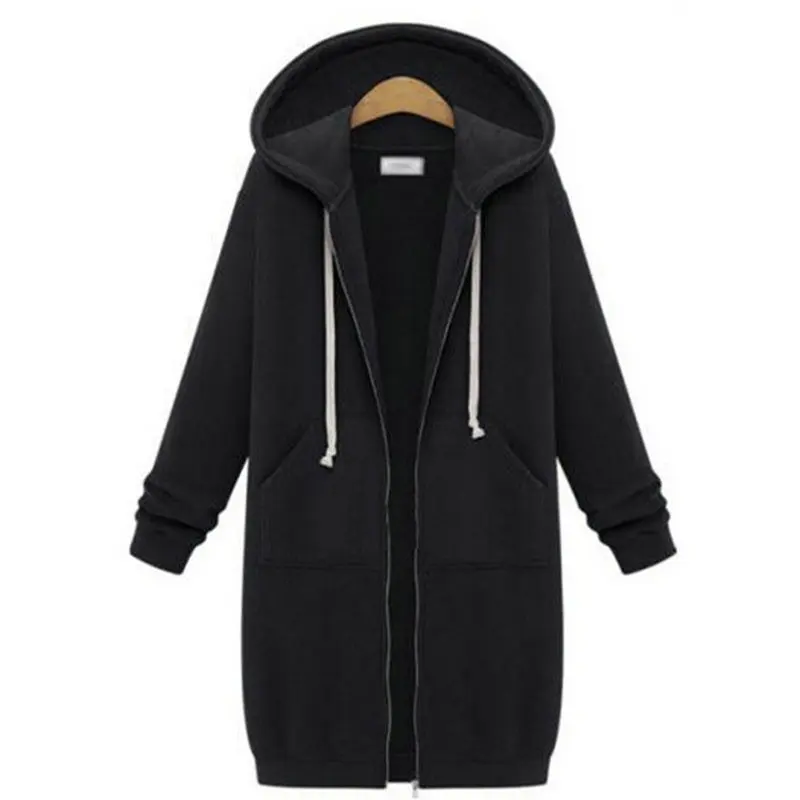 2019 kpop Hoodies Sweatshirt Women's Clothing Long Plus Velvet Female Large Size Loose Oversized Hoodie Coat WW49 Женская одежда