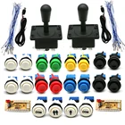 2 игрока, аркадный джойстик, набор для самостоятельной сборки, Zero плата с временной задержкой USB для ПК, игры Raspberry Pi, стильная палка Happ + американская кнопка