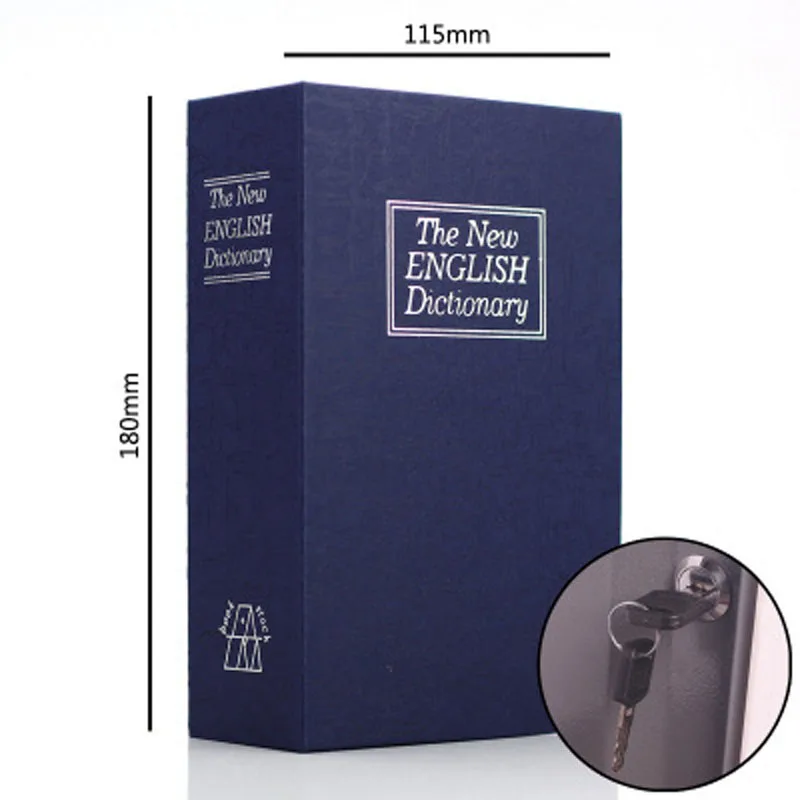 English Dictionary Safe Book Bank Shaped Piggy Bank Metal Coin Bank Money Box Figurines Saving Money Home Decor Gift For Kids