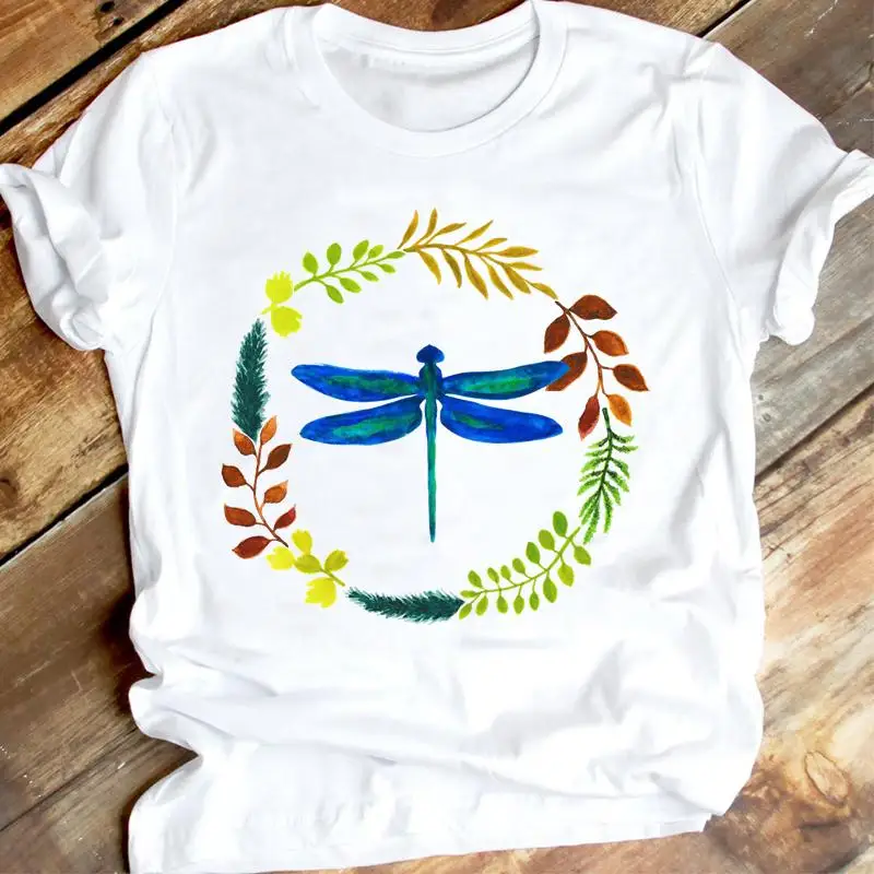 

Футболка женская с принтом акварелью, стильная тенниска в стиле 90-х, модный топ с коротким рукавом, с графическим принтом, стандартная