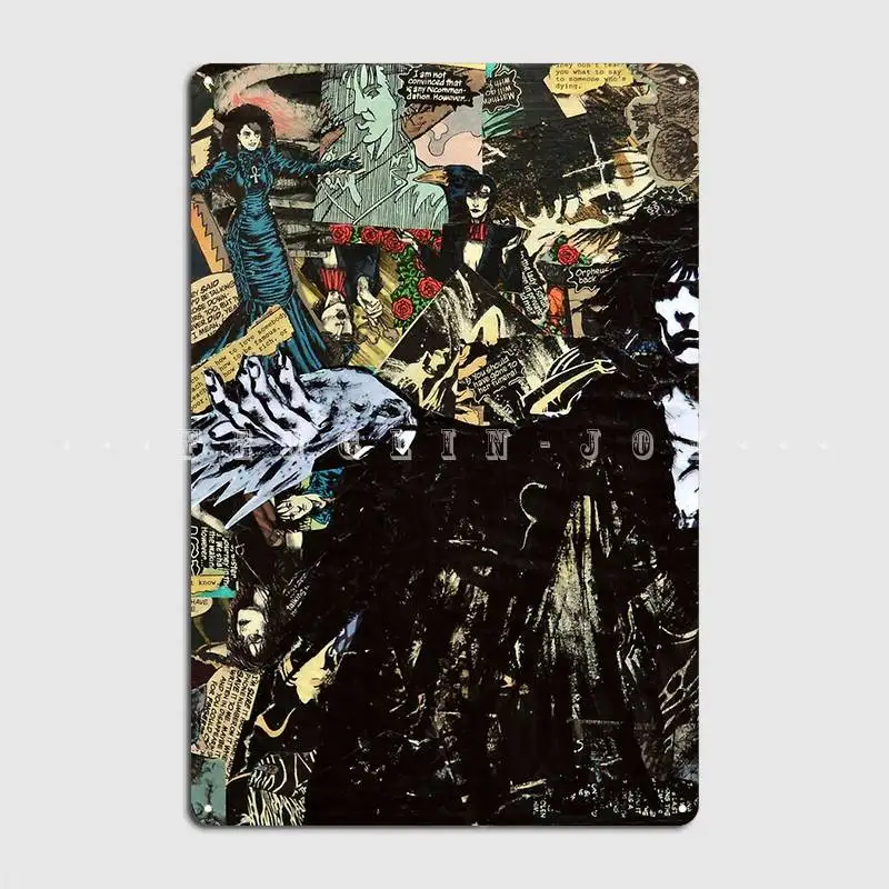 

Металлический знак с коллажем Sandman для кинотеатра, гаража, гостиной, персонализированные пластины, оловянный знак, плакат