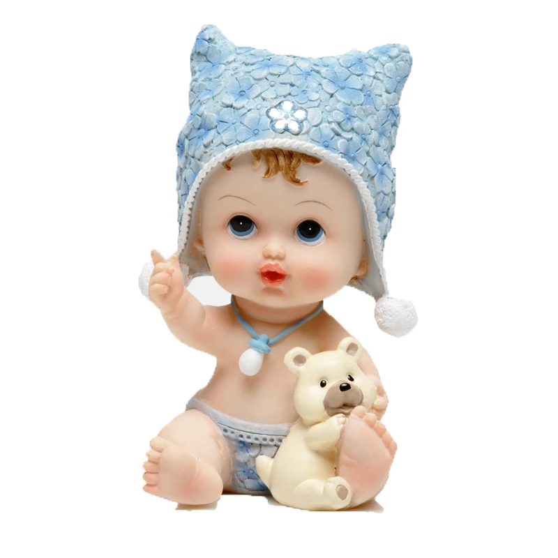 Розово-голубые кавайные детские изделия из смолы украшения Оригинальные подарки