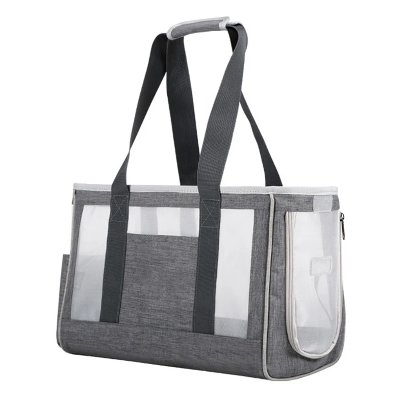 

Y1QB Breathable Pet Dog Cat Single Shoulder Bags Light Portable Four Sides Dog Handbag Durable Travel Puppy Bag Pet Supplies