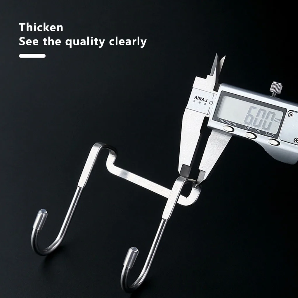 

Stainless Steel Free Punching Cabinet Door Without Trace Hook S-type Door Hanger Hanger Door Back Coat Hook Small Hook