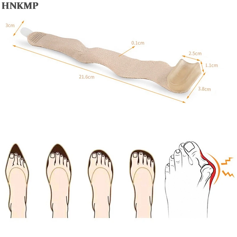 

1pcs Fabric Toe Gel Toe Separators Bunion Corrector for Overlapping Toe Spacers with Soft Gel Lining for Hallux Valgus