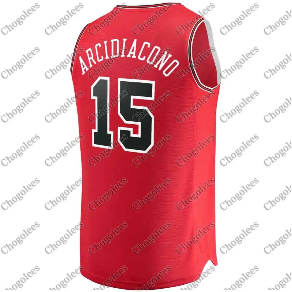 

Men Basketball Jersey Ryan Arcidiacono Chicago Branded Fast Break Road Player Jersey Red Icon Edition