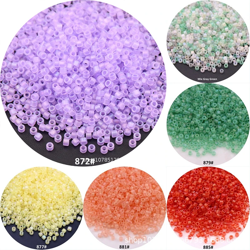 

High Quality Beads Imitation DB Antique Beads 2mm Frosted Magic Color Rice Beads Handmade Beads Bracelet Jewelry DIY Accessories