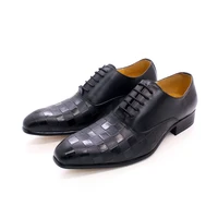 fashion men formal oxford shoes genuine cow leather dress shoes italian style white black lace up office shoes for wedding party