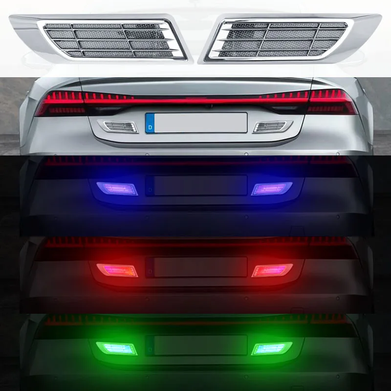 

2pcs Car LED Solar Tuyere Decoration Light Warning Light Flashing Light For Jaguar XF XE XJ F-Pace X-Type S-Type F-Type I-PACE