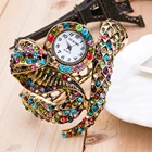 Часы женщины с кварцевым бриллиантов и роскошных кристаллов и дизайном маленьких браслетов с радужными цветными подарочными часами Мода 2020 Women Watch