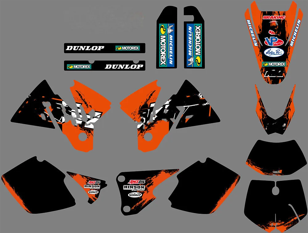 Наклейки для KTM EXC 2003 наклейки с бесплатными индивидуальными цифрами и именами