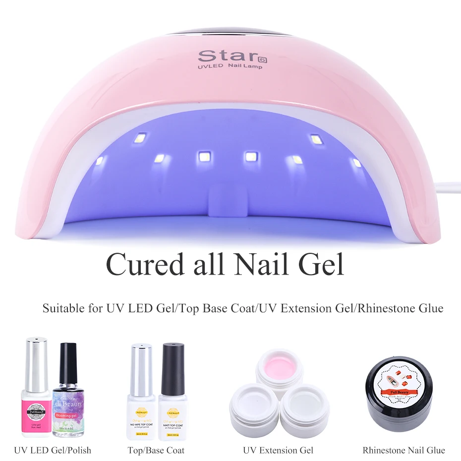 24 Вт/9 Вт Сушилка для ногтей Светодиодная УФ лампа отверждения гель лака быстрая