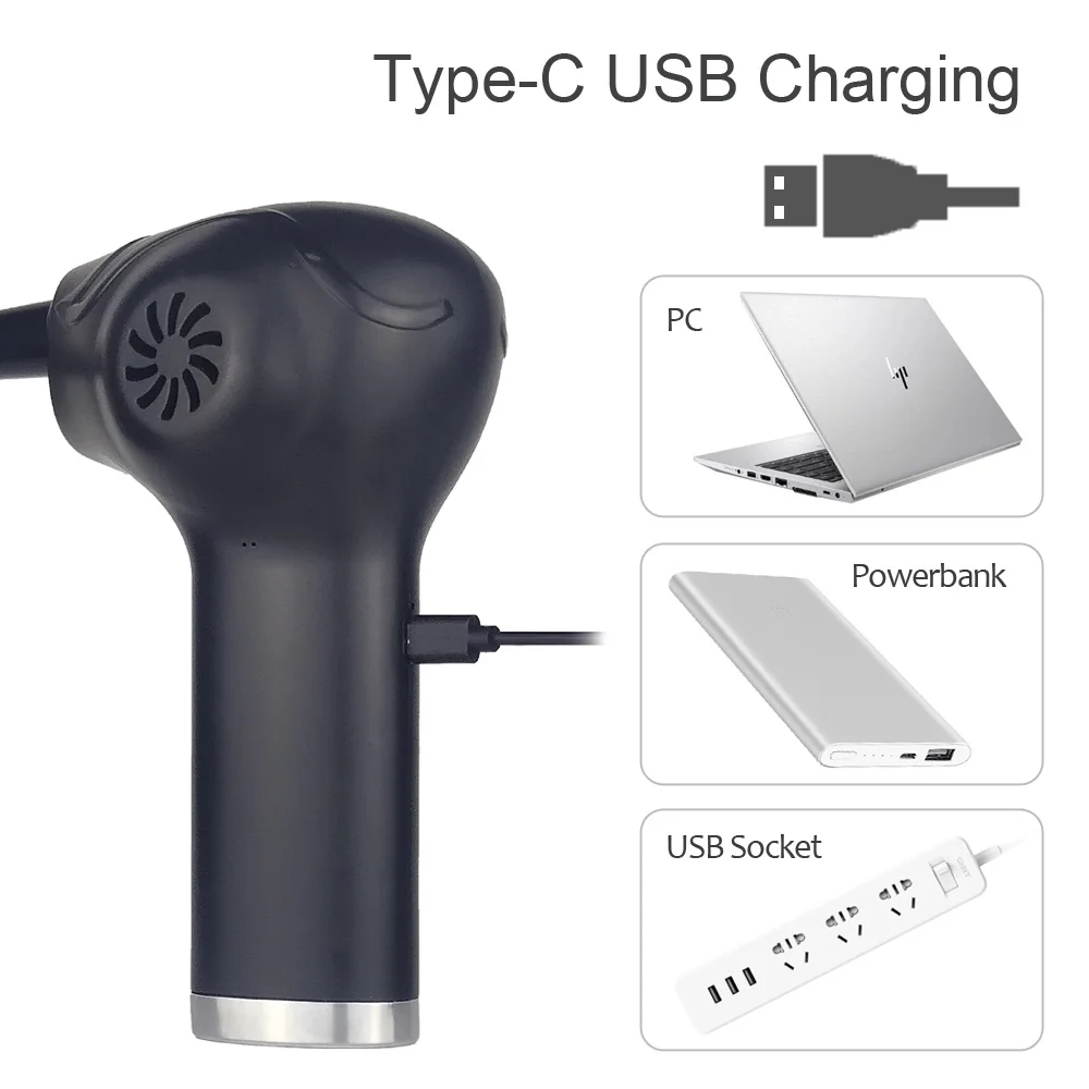 Электрический воздуходувка заряжаемый банки для сжатого воздуха USB беспроводной
