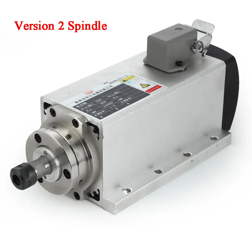 Новый 1 5 кВт квадратный двигатель шпинделя с воздушным охлаждением комплект ЧПУ