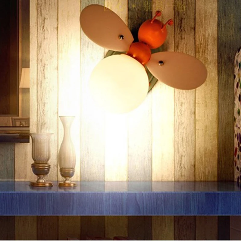 Креативные Настенные светильники в виде пчелы светодиодная настенная лампа для