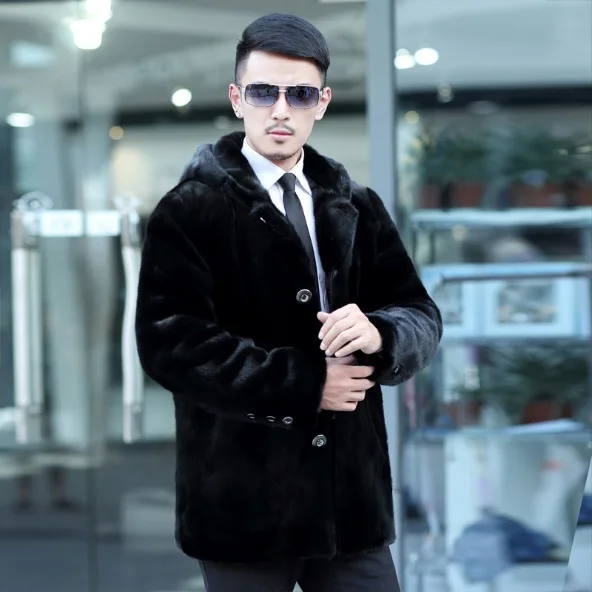 Harajuku черные кожаные куртки с меховым капюшоном из искусственного меха пальто для