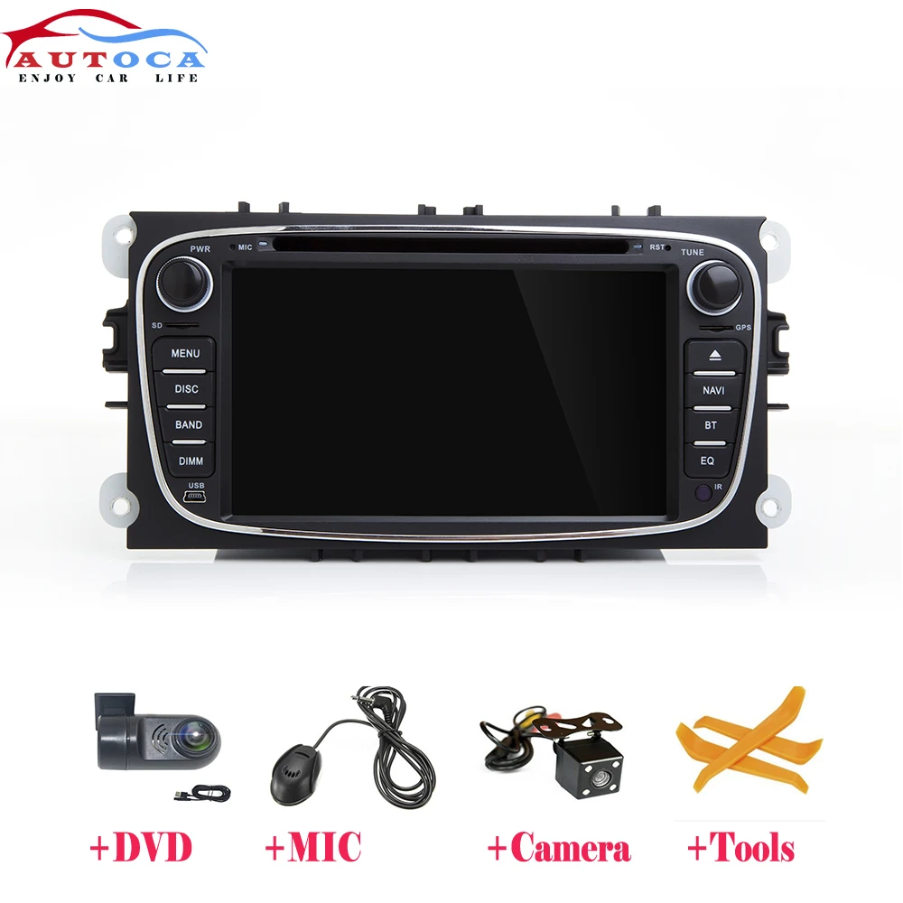 Автомобильный DVD мультимедийный плеер 4G 7 &quotIPS Android 10 GPS Авторадио 2 Din для FORD