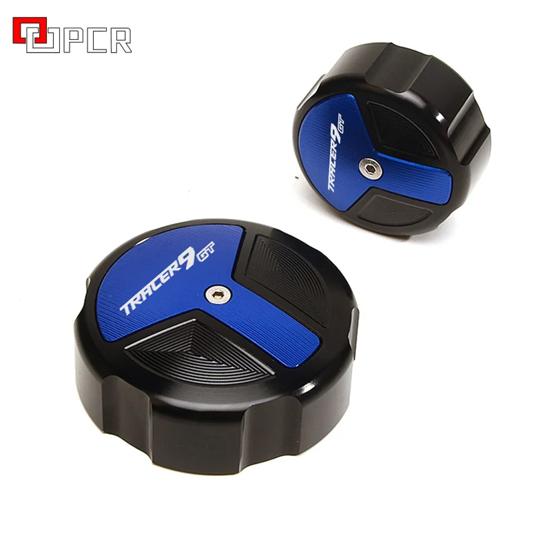 

With LOGO Motorcycle CNC Front & Rear Brake Fluid Reservoir Cap Cylinder Master Cover Fits For Yamaha TRACER 9 GT 2021