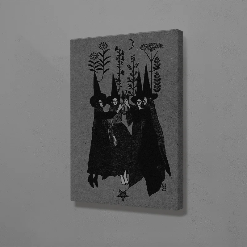

Hot New Poster HD Cartoon Canvas Art Module Canvas Prints Of Witch Nuns Art Poster On The Wall Home Decor Nordic Style Headboard
