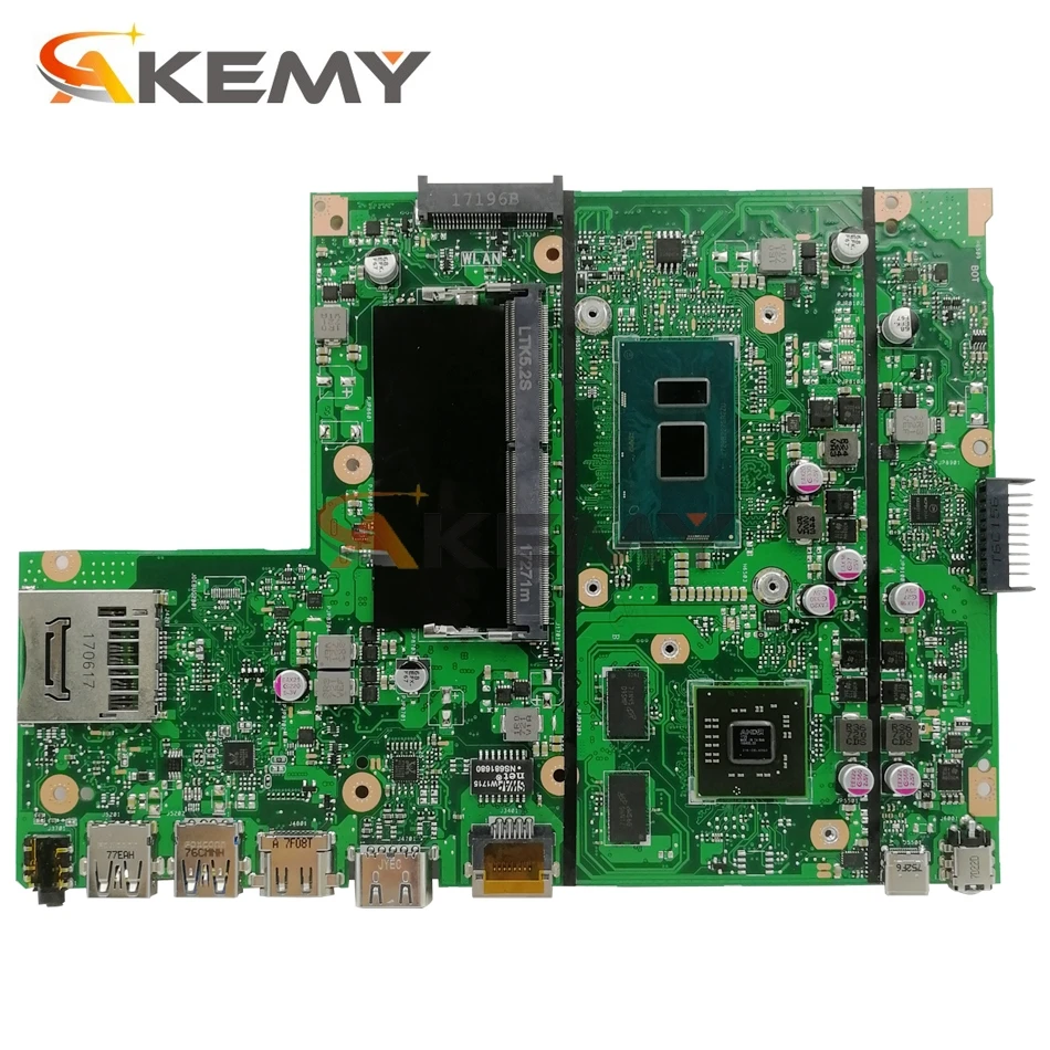 akemy x540up laptop motherboard for asus vivobook r540up r540u x540u f540u original mainboard 8gb ram i3 7100u r5 m420 2gb free global shipping