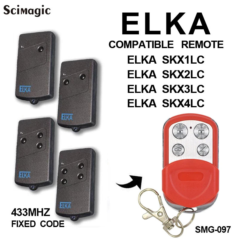 

Пульт дистанционного управления ELKA с фиксированным кодом, 433 МГц, контроллер переключения гаражных дверей SKX1LC/SKX2LC/SKX3LC/SKX4LC