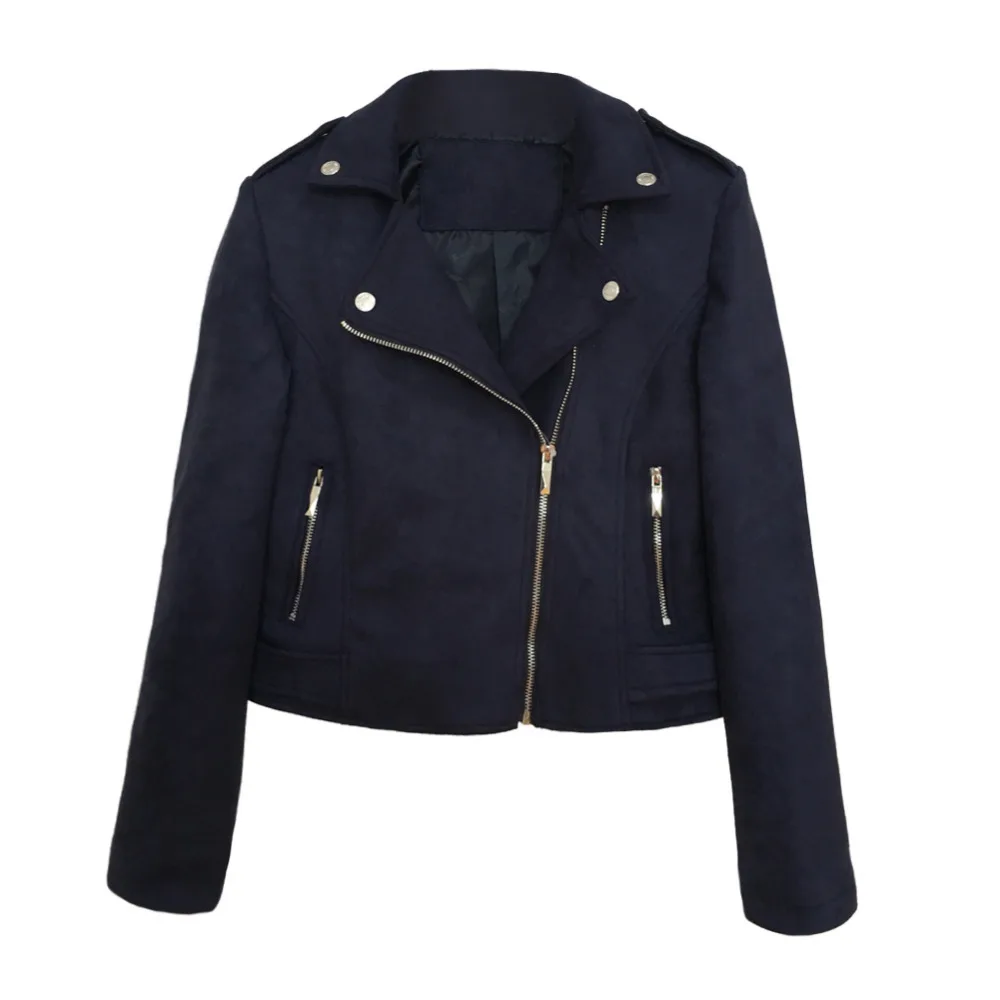 Замшевая мотоциклетная куртка из искусственной кожи женские байкерские пальто