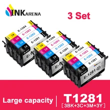 Комплект из 3 предметов Для Epson T1281 совместимый чернильный